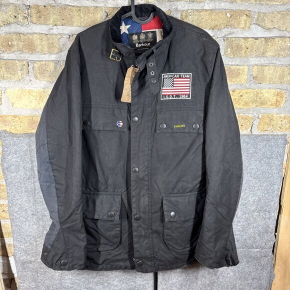 NWT Barbour International Steve McQueen ISDT 1964 Waxed Cotton Jacket SZ L Read - Picture 1 of 8